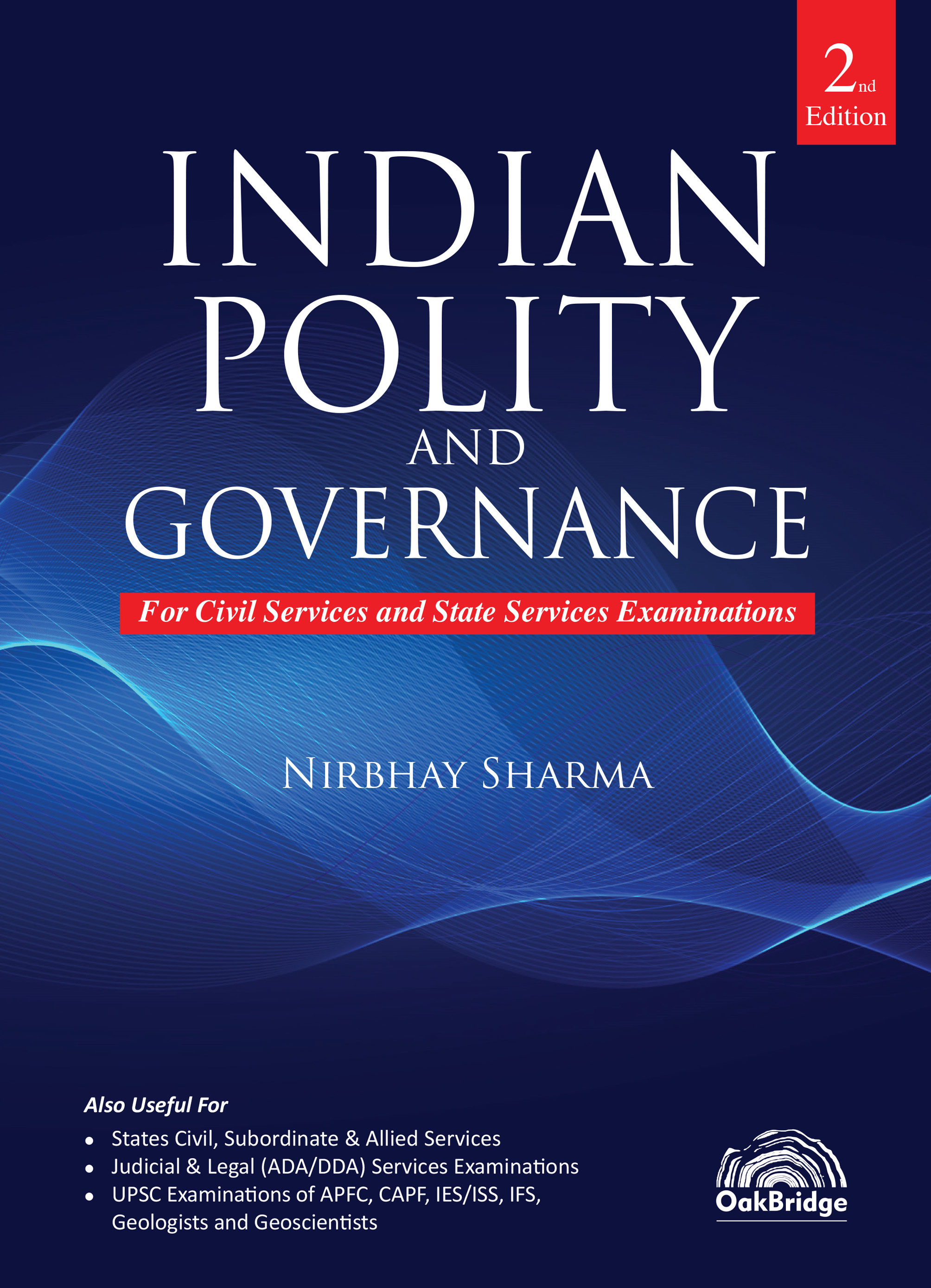 Indian Polity and Governance, 2nd Edition — book cover, by Nirbhay Sharma