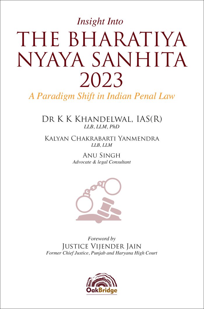 Insight into Bharatiya Nyaya Sanhita, 2023 — book cover, by K K Khandelwal
