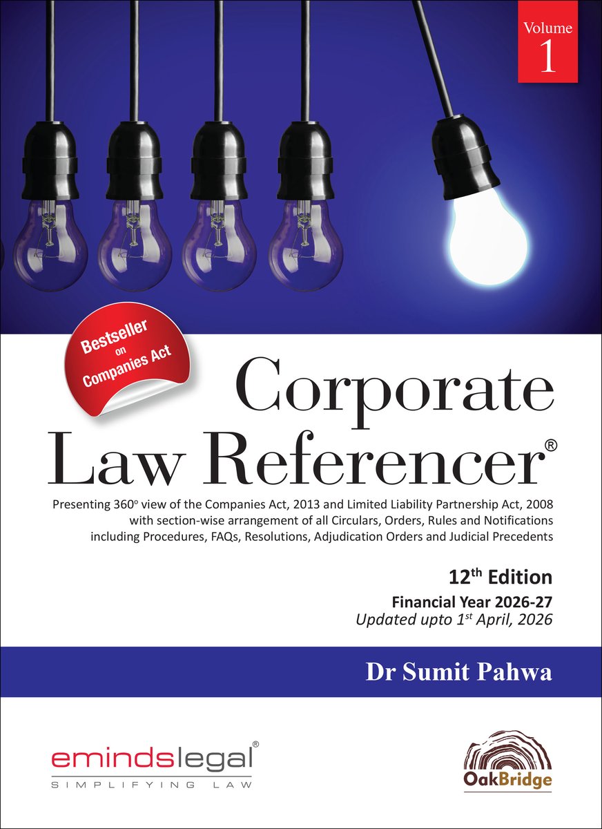 Corporate Law Referencer 12/e — book cover, by Dr Sumit Pahwa