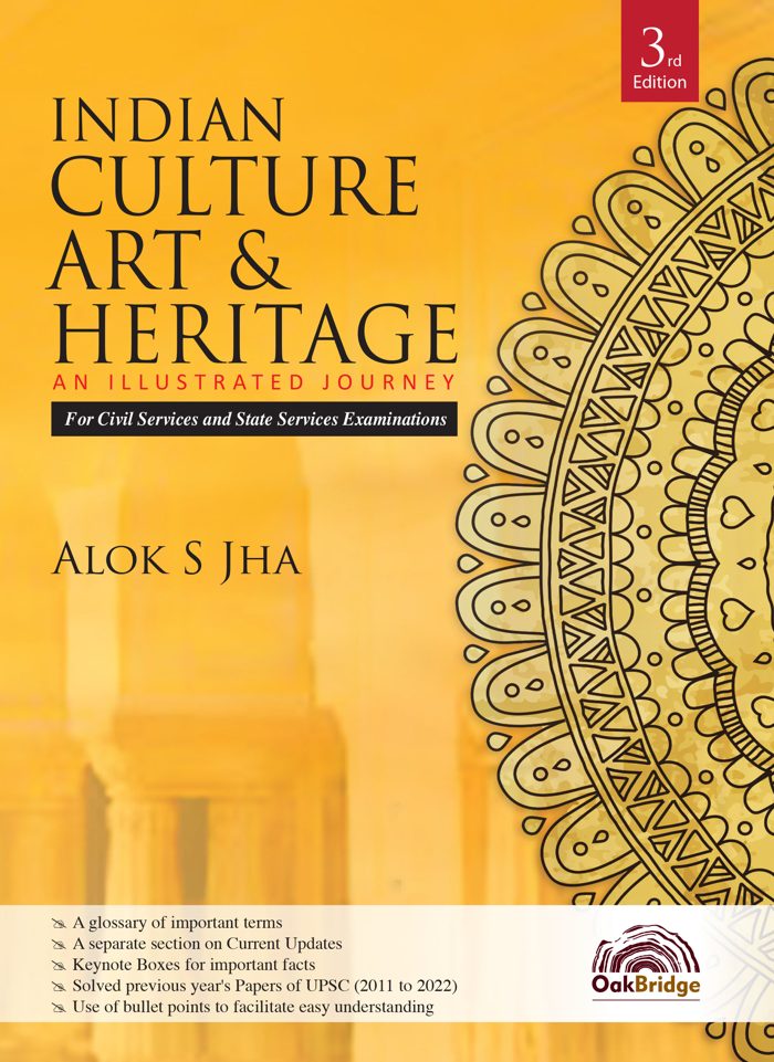 Indian Culture Art and Heritage: An Illustrated Journey — book cover, by Alok S Jha
