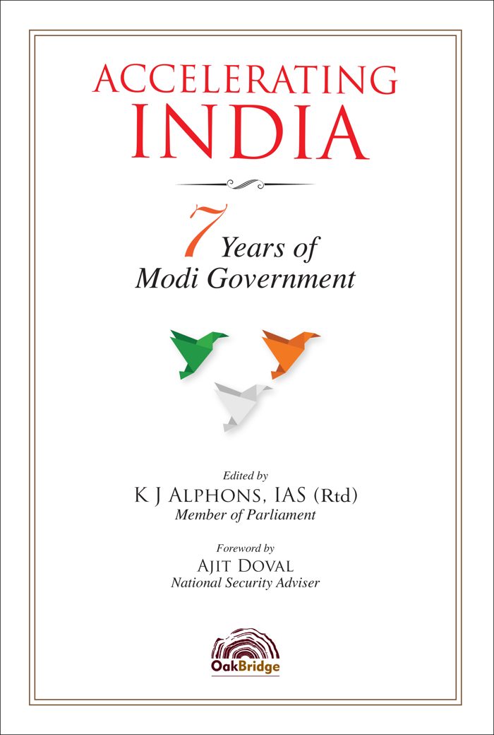 Accelerating India : 7 Years of Modi Government — book cover, by K J Alphons