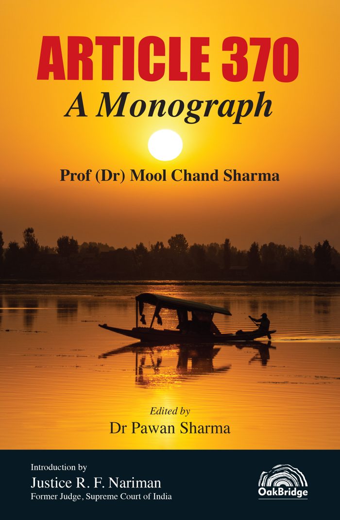 Article 370 - A Monograph — book cover, by Dr Pawan Sharma