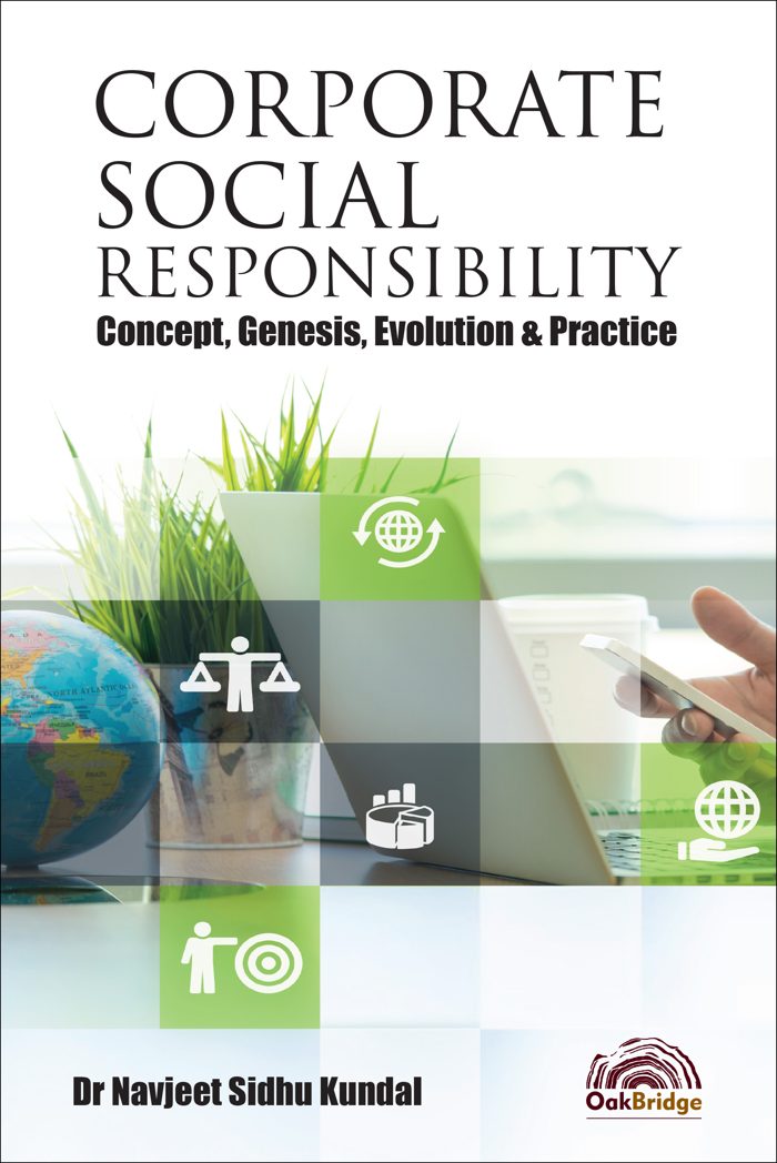 Corporate Social Responsibility: Concept, Genesis, Evolution & Practice — book cover, by Dr Navjeet Sidhu Kundal