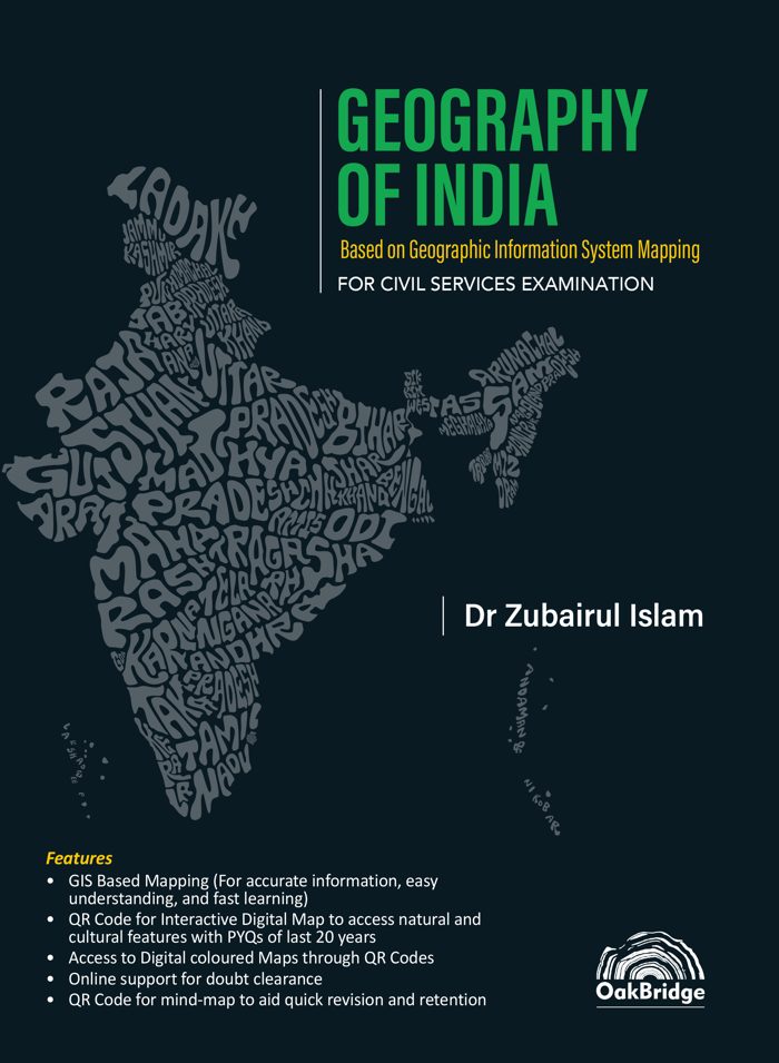 Geography of India — book cover, by Dr Zubairul Islam